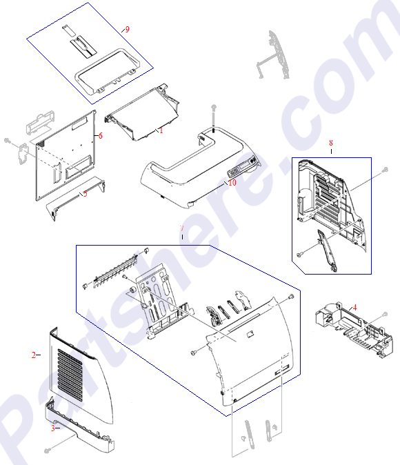 HP parts picture diagram for RC1-5227-020CN, RC1-5188-030CN, RC1-5184-000CN, RC1-5200-000CN, RM1-1856-000CN, RC1-5183-000CN, RM1-1855-000CN, RM1-1857-000CN, RM1-1859-020CN, RM1-1860-000CN, RC1-5173-000CN, RM1-1864-000CN, RM1-1856-040CN, RM1-1857-030CN, RM1-1860-020CN